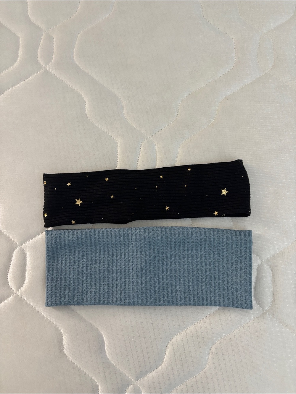 Black Star & Blue Ribbed Stretch Headbands - Women’s Hair Accessories